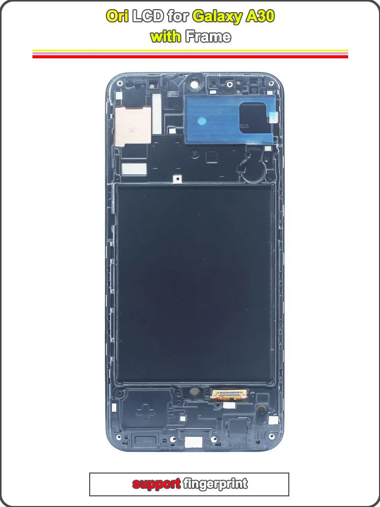 AMOLED LCD for Samsung Galaxy A30 LCD Display Touch Screen Digitizer Assembly for Samsung A30 A305F A305G Phone LCD with Frame