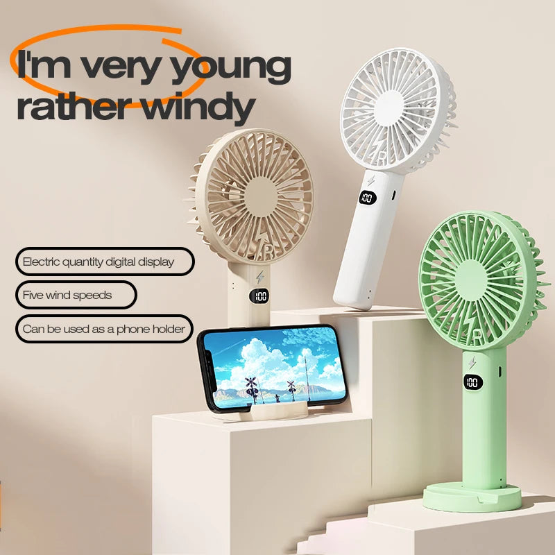 Multi-Purpose Portable Charging Model with Small Fan 5-Speed