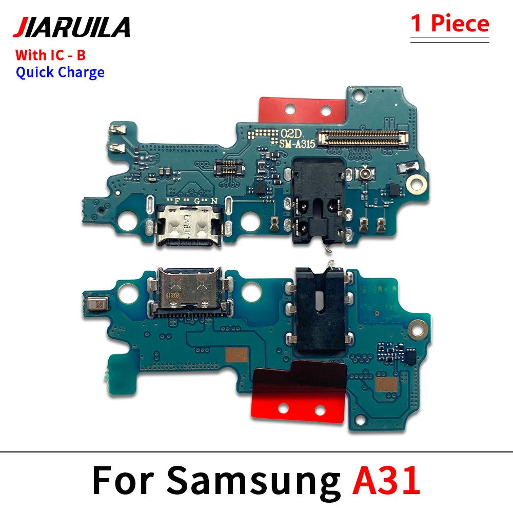 For Samsung A21S A31 A41 A51 A70 A71 USB Charging Port Mic Microphone Connector Main Motherboard LCD Flex Cable Replacement