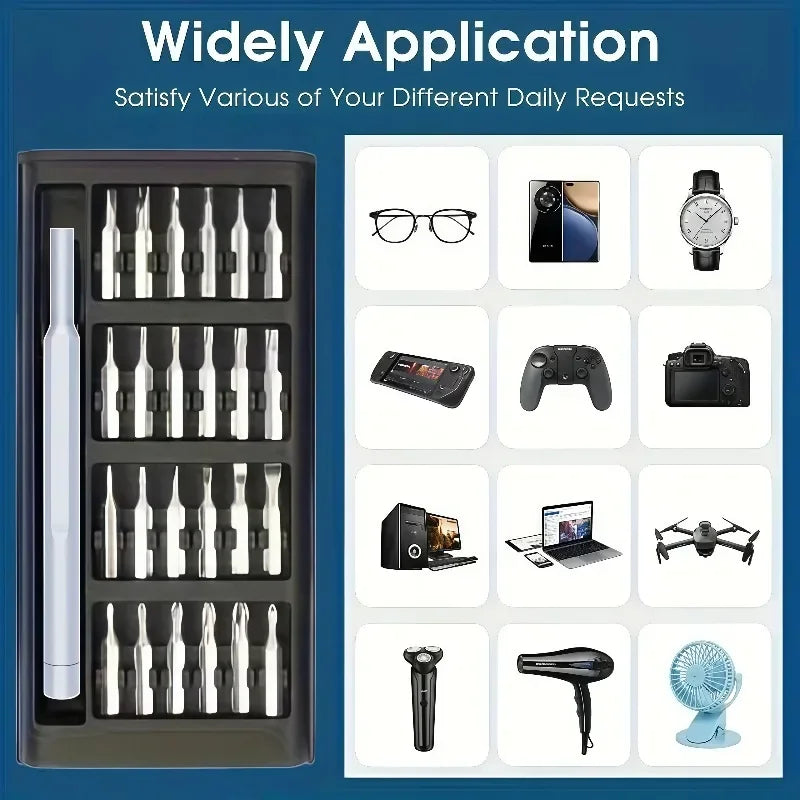 25 in 1 Mini Screwdriver Set Flat Head and Cross Shaped Smal