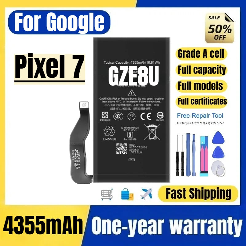 GZE8U for Google Pixel 7 Mobile Phone Battery High Quality H