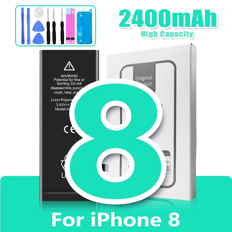 Battery for iPhone 6S 6 Plus 7 8 X XR XS Max 11 11 Pro Mobile Phone Replacement Cell High Capacity with Free Tools Set DIY