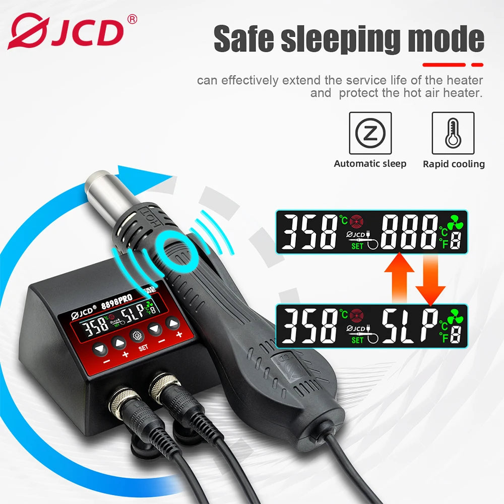 JCD 8898Pro 2 in 1 Soldering Station LCD Digital Display Wel
