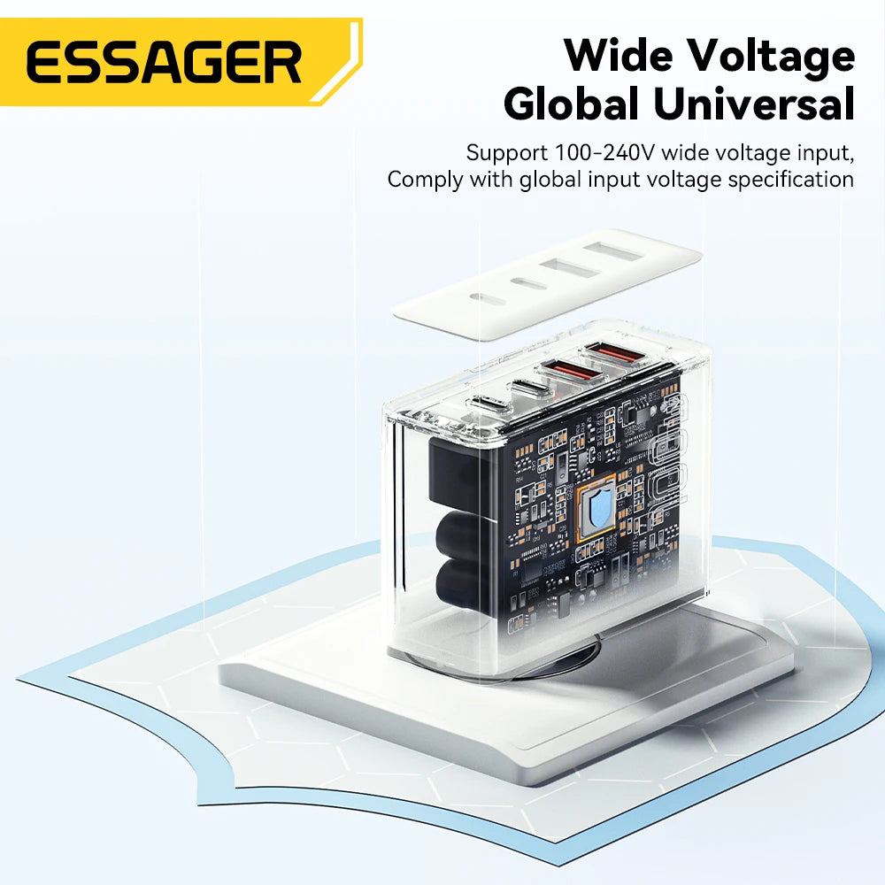 Essager 100W USB Type C Charger 65W PD Quick Charge4.0 3.0 T