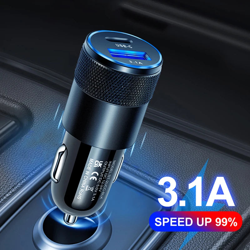 Olaf Dual USB C Fast Car Charger 40W 2 Port Type C PD Car Ph