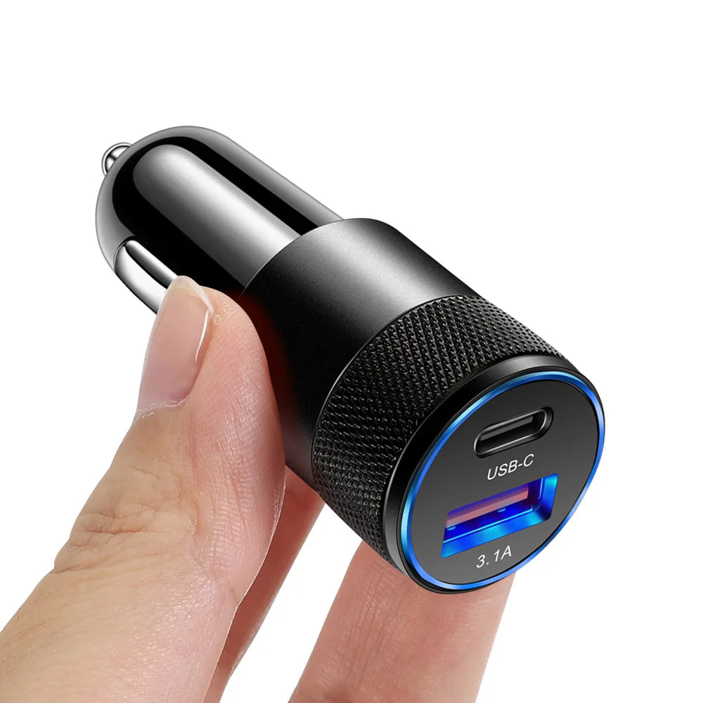 Olaf Dual USB C Fast Car Charger 40W 2 Port Type C PD Car Phone Charger for iPhone 13 12 11 Pro Max Samsung Power Adapter in Car