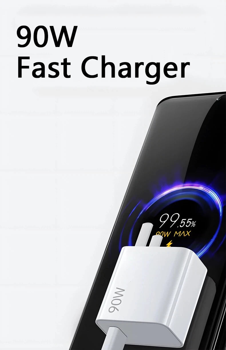 90W USB Fast Charger for Xiaomi 15 14 13 12 11 10 Ultra Note
