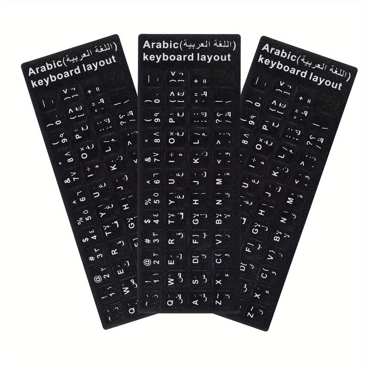 3pcs White Keyboard Sticker for Russia Korean Arabic Spanish Keyboard Replacement Universal Stickers for Computer
