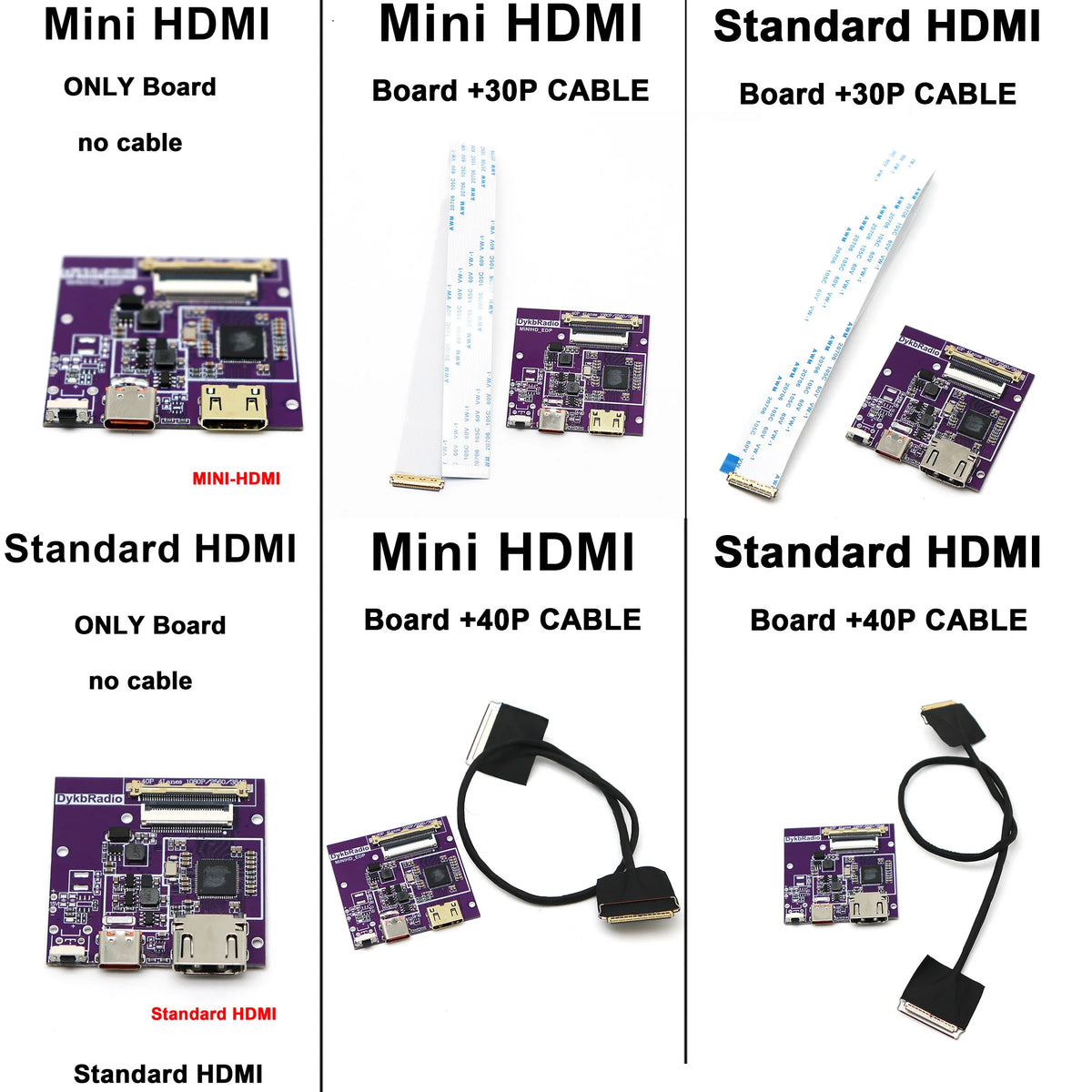 30Pin 40Pin HDMI to EDP Driver Board 2K 4k EDP Signal HD LCD