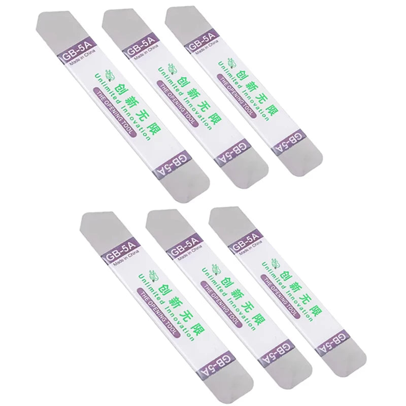 1-6Pcs Stainless Steel Blade Soft Thin Pry Spudger Cell Phone Tablet Screen Battery Opening Tools for Samsung iPhone iPad Opener