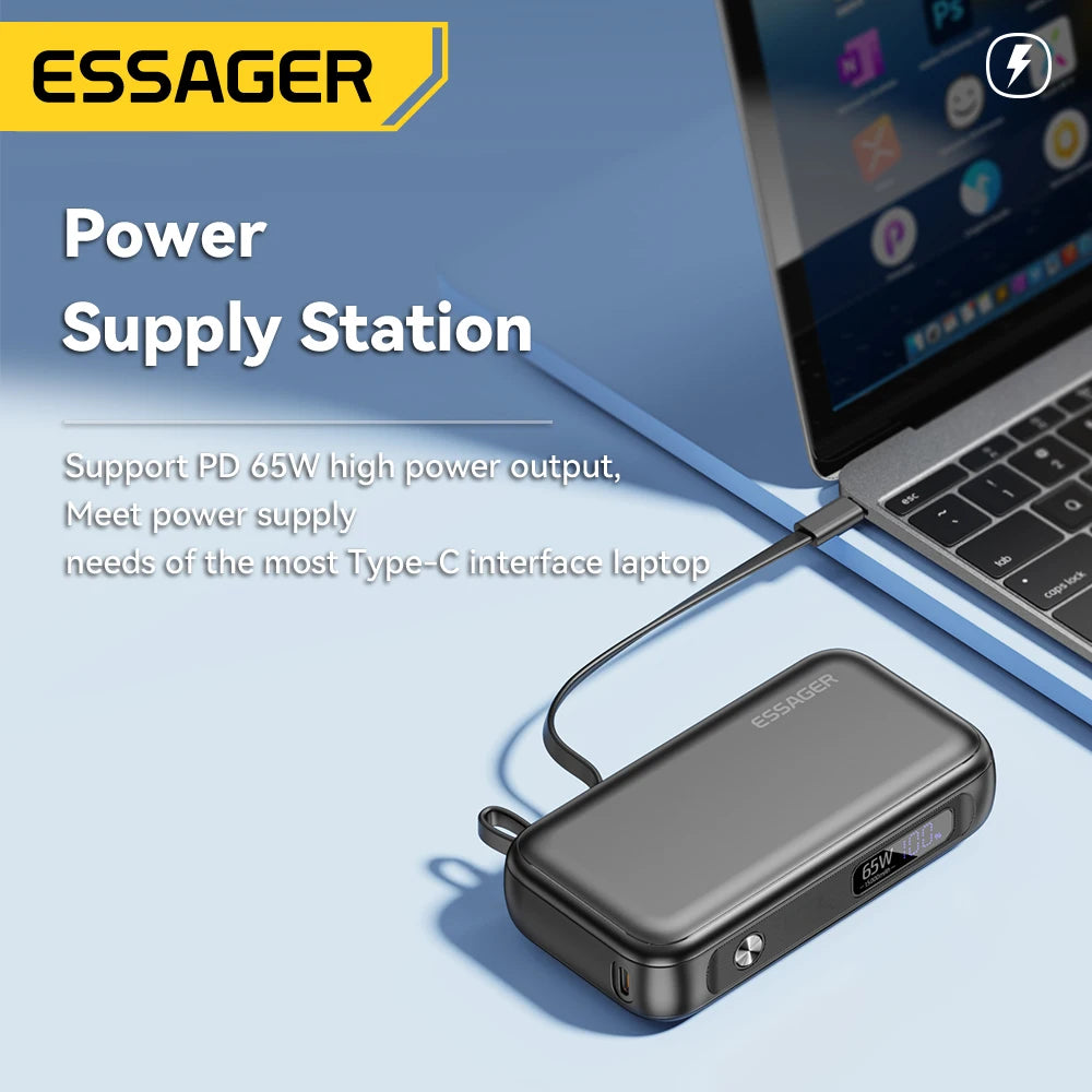 Essager Power Bank Portable 15000mAh in With USB C Cable Ext