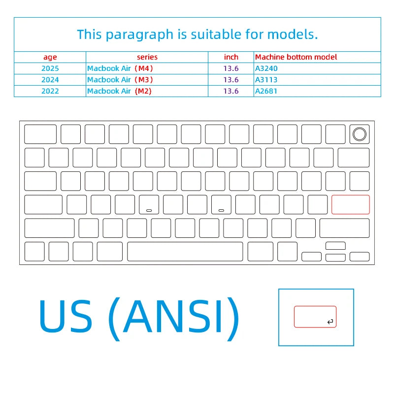 Transparent Matte Keyboard Stickers for MacBook Us Qwerty Blank Keycap Labels Decal Protector Replacement Keyboard Key Stickers