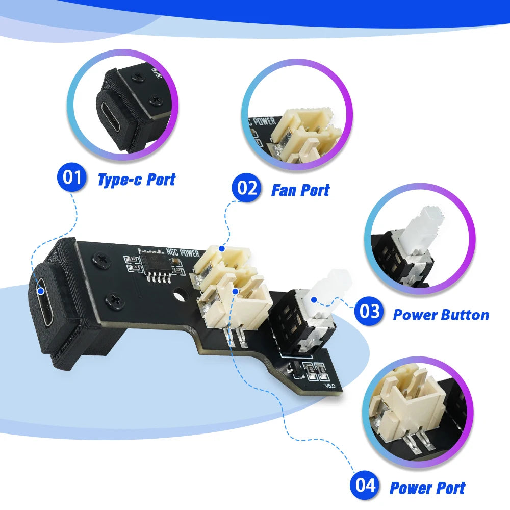Replacement DC/Type C PSU Mod For Nintendo Gamecube PSU Powe
