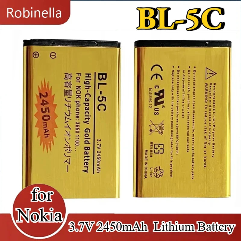 BL-5C Battery for Nokia BL5C 1600 6230 2600 1100 1110 1200 1