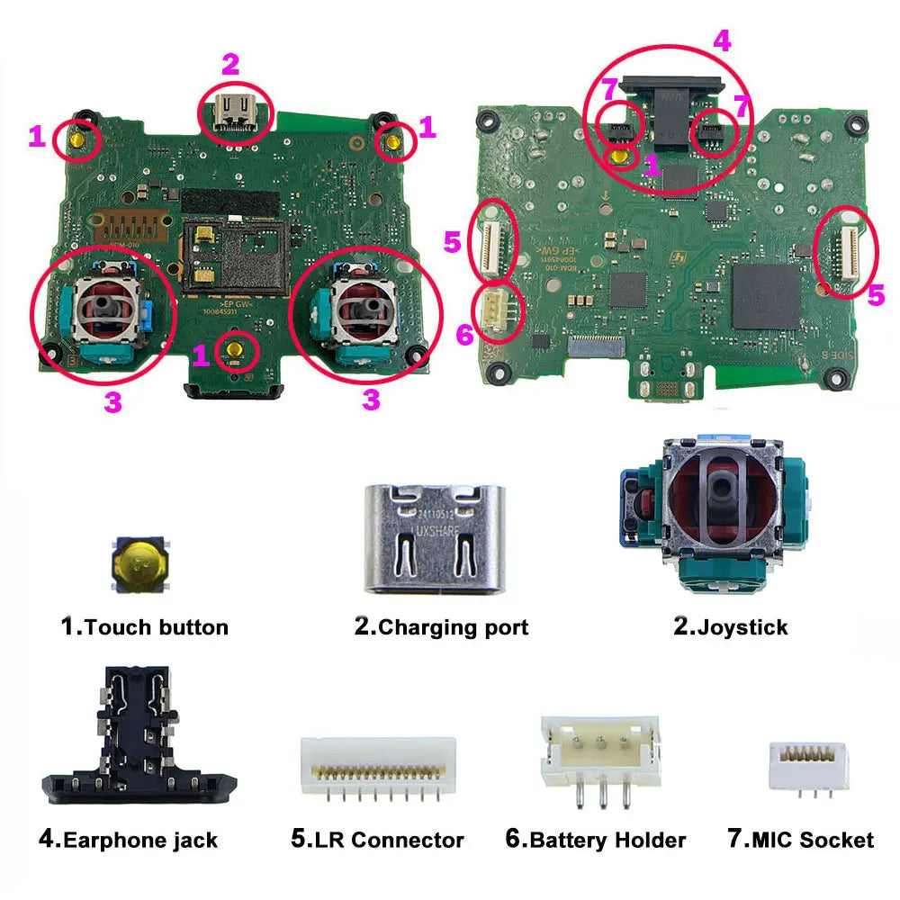 2pcs For PS5 Controller Original Charging Port Joystick Earp