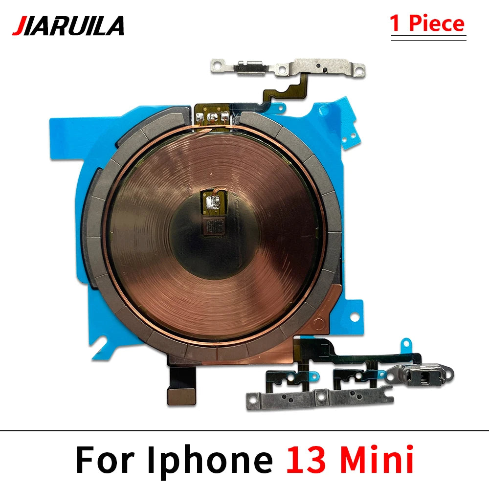 NEW Power Volume Flash Light NFC Wireless Charging Flex Cable For iPhone 12 13 mini 14 Pro Max 15 Plus Phone Repair Parts