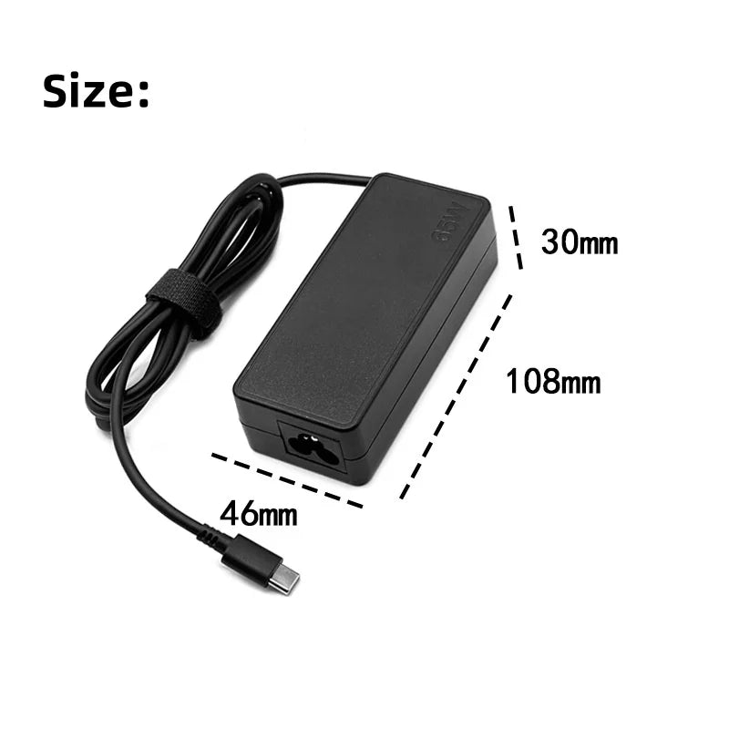 65W 45W 20V 3.25A USB C Interface Power Supply Adapters For 