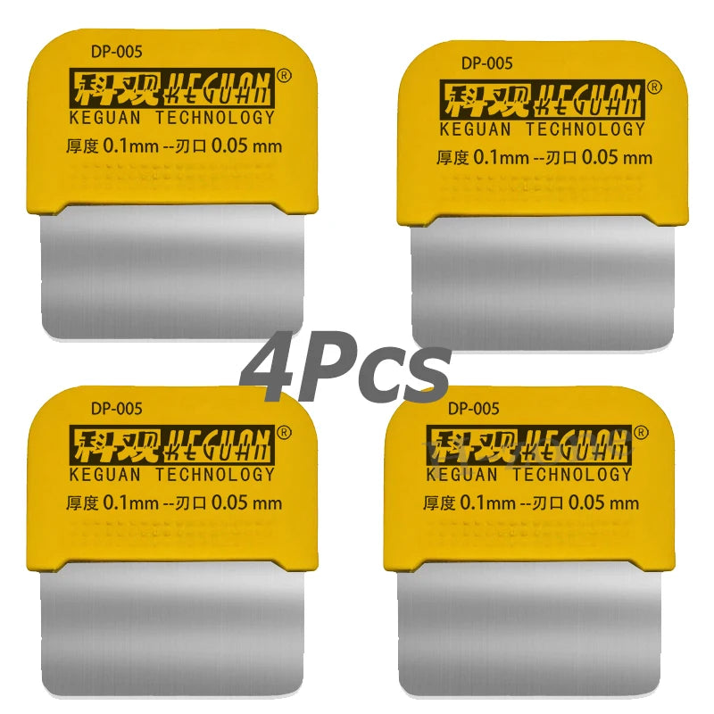 KEGUAN Metal Opening Pry Bar Set 4Pcs Ultra Thin Steel For P