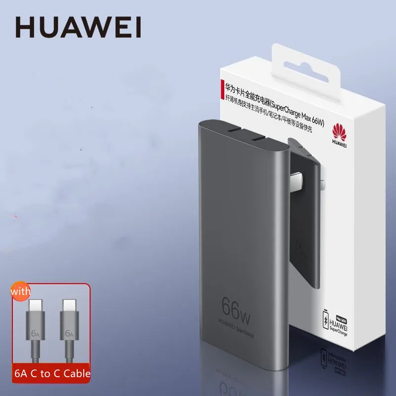 Huawei Slim Universal GaN Charger Max 66W Type-C Output PD Fast Charging For Huawei/iPhone/iPad/MacBook/Matebook