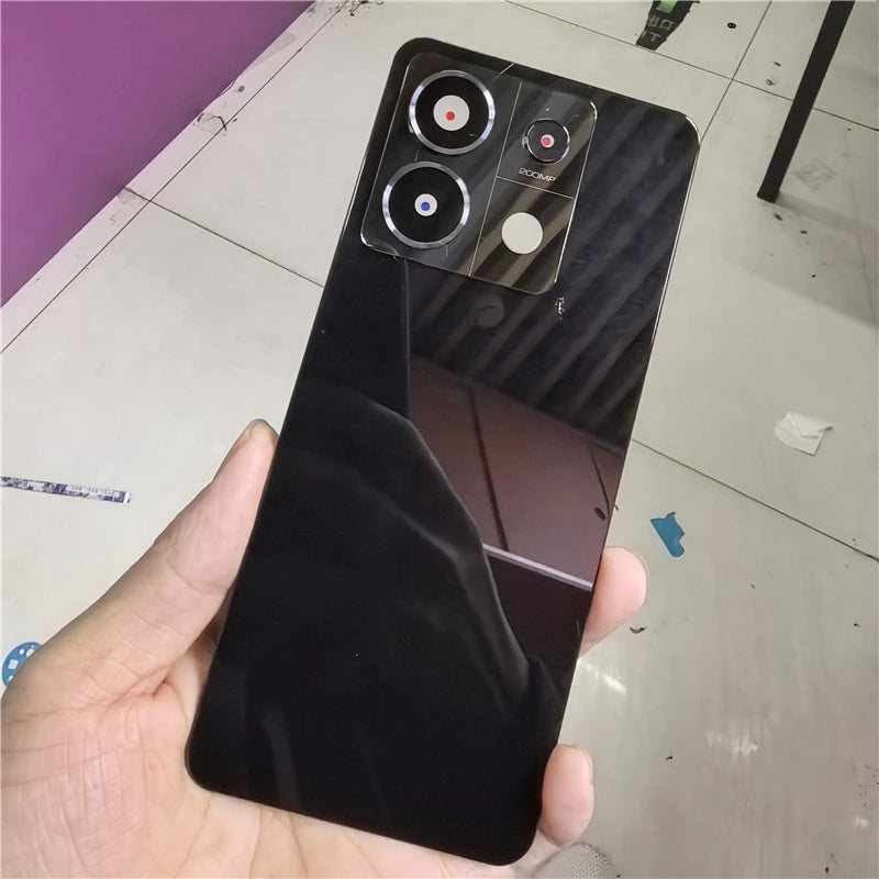 For Xiaomi Redmi Note 13 Pro 5G 2312DRA50C Glass Battery Cover Back Door Phone Rear with Camera Lens Replacement Parts