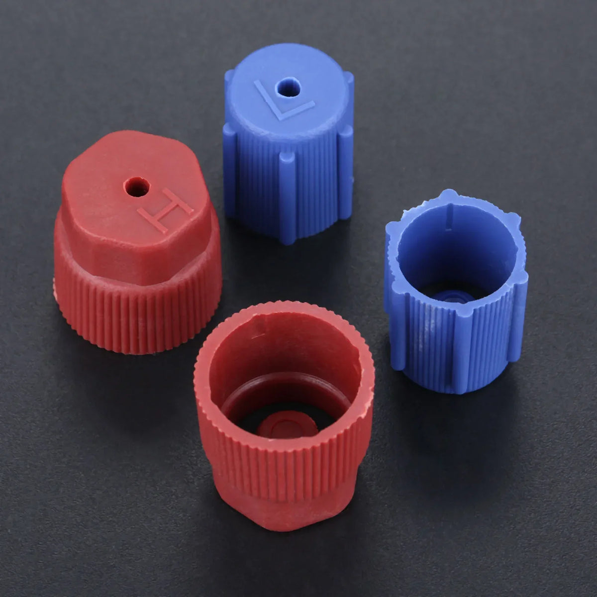 10Pcs Car A/C System Charging Port Service Cap R134a High Lo