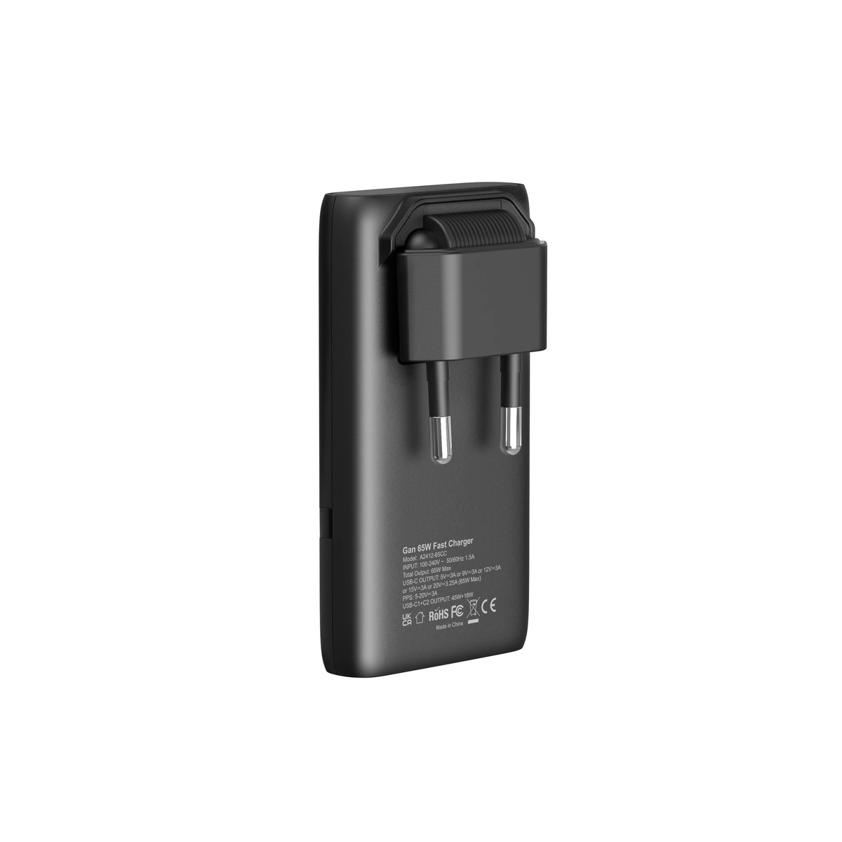 New Ultra-Slim Foldable Wall Charger (65W GaN) Supports USB-