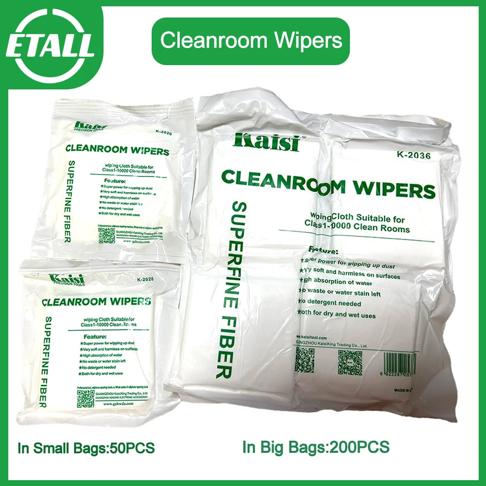 KAISI 50pcs 200pcs Anti Static LCD Cleaning Cloth 9 9 Lint F