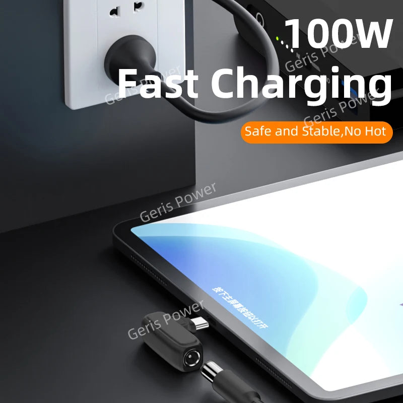 65W 100W DC Universal Laptop Charger to USB C Type C PD Trig