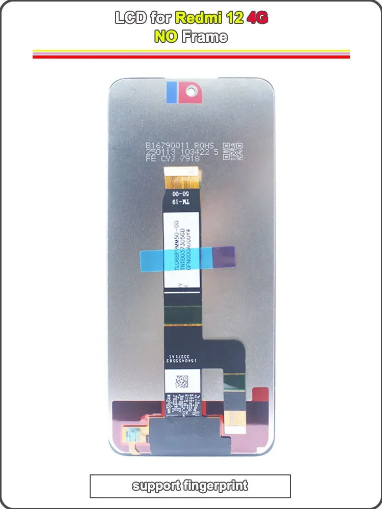 6.79 LCD for Redmi 12 4G LCD Phone Display Touch Screen Digitizer Replacement Assembly for Redmi 12 4G LCD with Frame