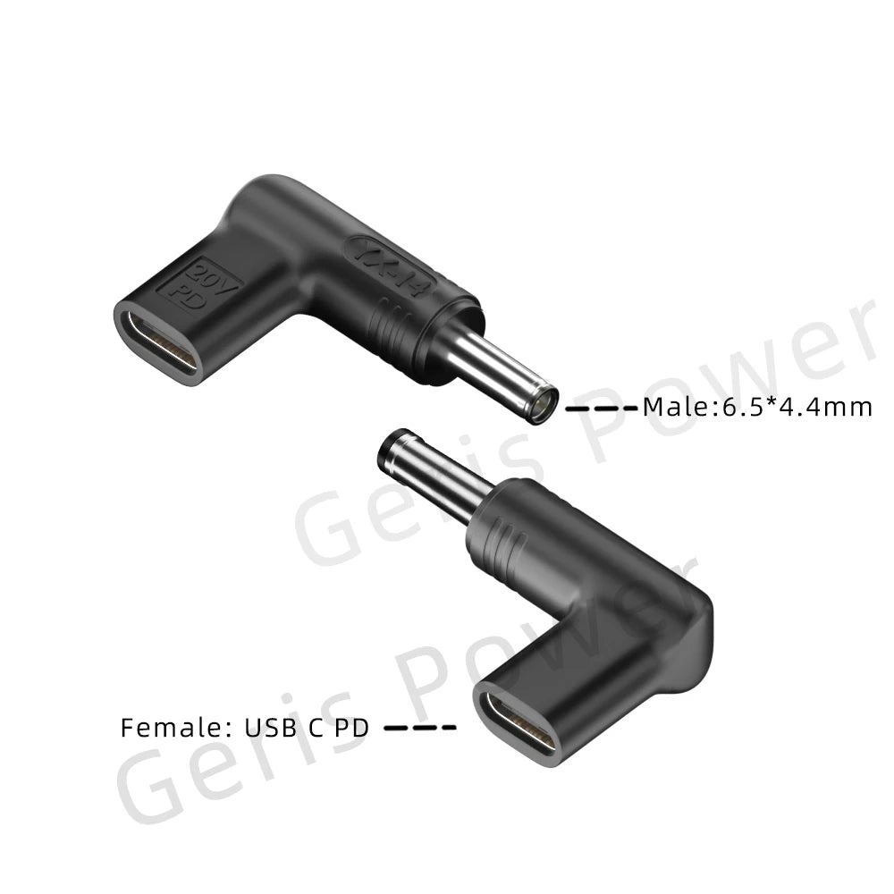 65W 90W 100W USB Type C PD to DC 4.5x3.0 7.4x5.0 4.0x1.35 5.5x2.5 5.5x1.7 3.0x1.1mm Laptop Charger Converter for Lenovo Asus Hp