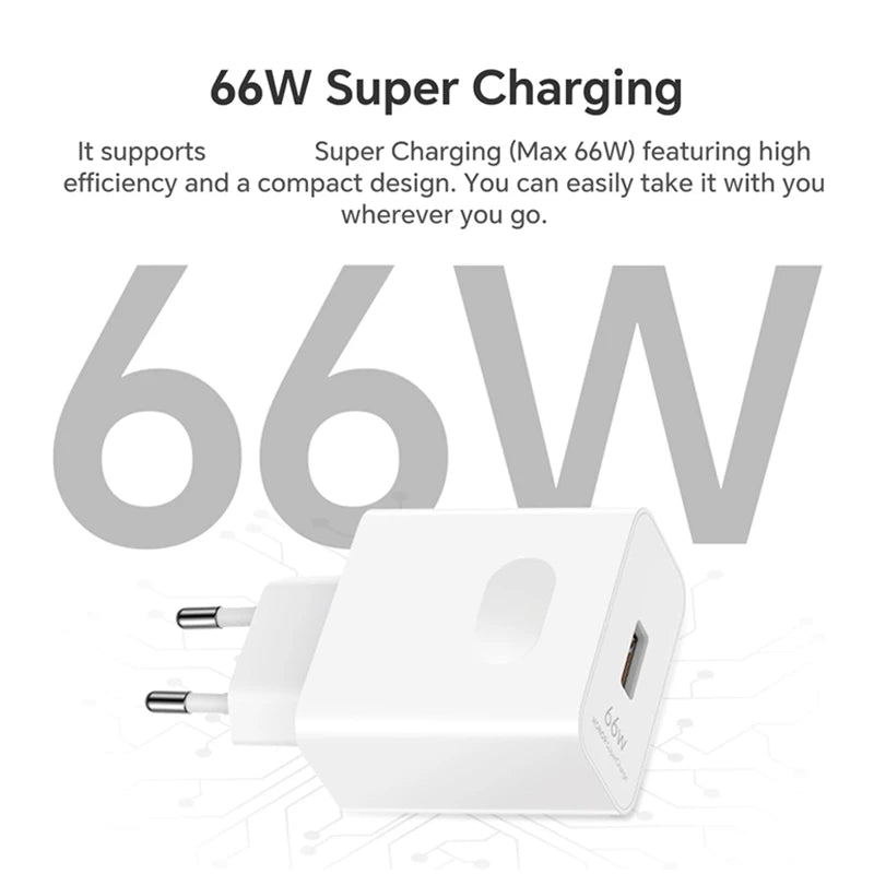 6A 66W Super Fast Charger For Huawei Mate 40 50 60 P50 P60 N