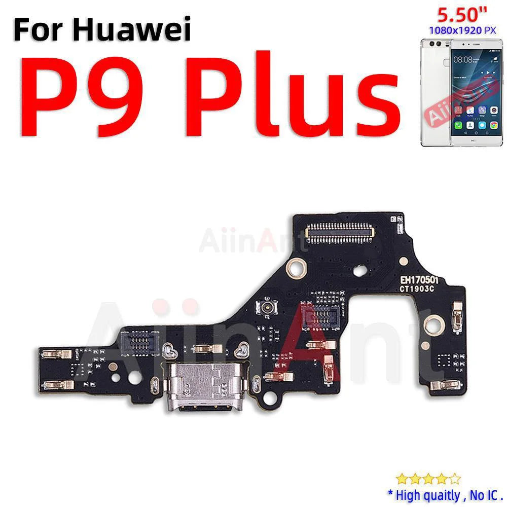 Aiinant Dock USB Charger Connector Mic Charging Port Board Flex Cable For Huawei P8 P9 P10 Lite Plus 2016 2017 Phone Parts