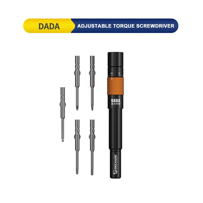 MECHANIC DADA Adjustable Torque Screwdriver Phone Disassembly Repair 35-0.55N.cm Auto-Lock Prevents Over-Tightening & Damage