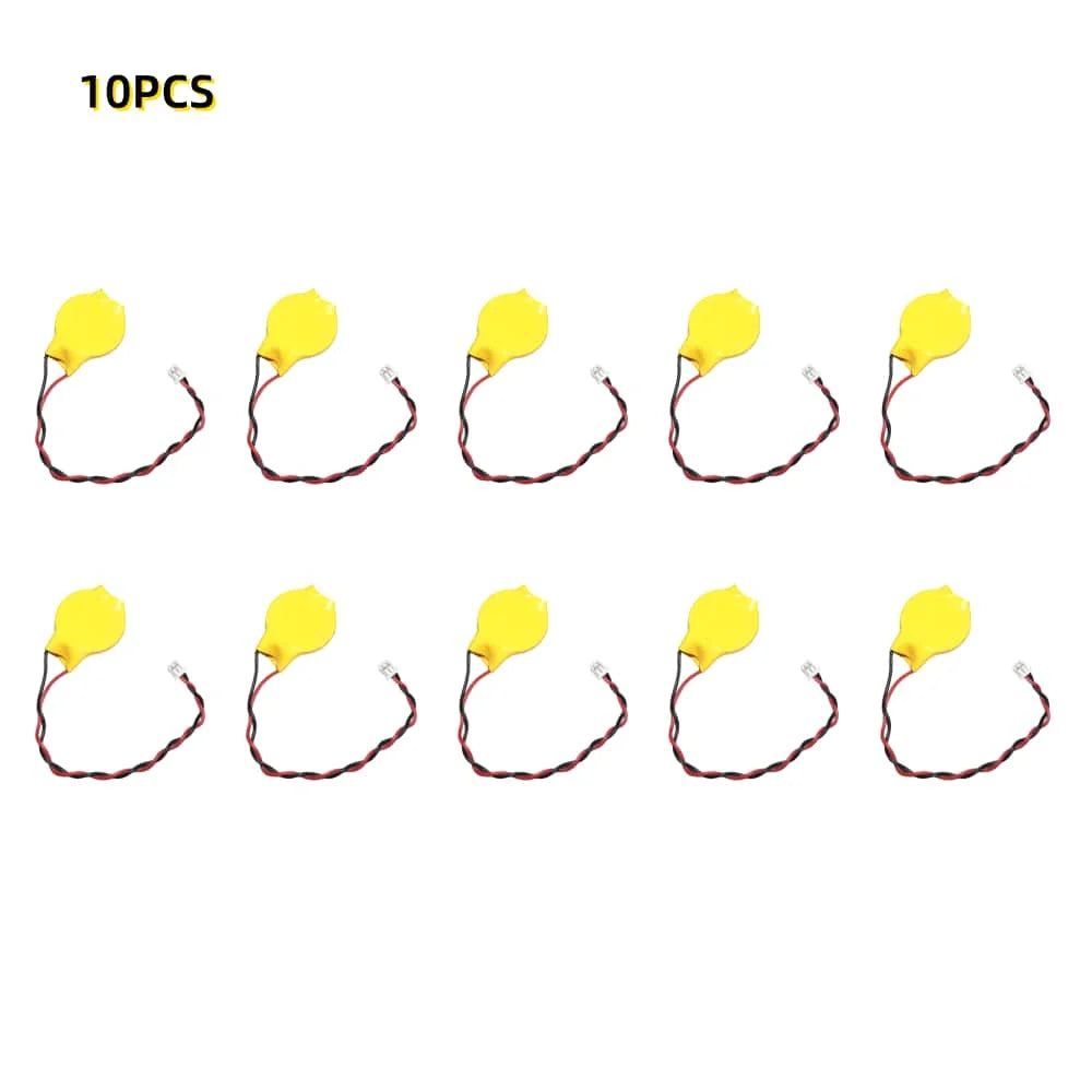 2-50Pcs CR2032 3V Lithium Battery With 2Pin 1.25mm Wire Connector For Laptop Motherboard BIOS CMOS Replacement