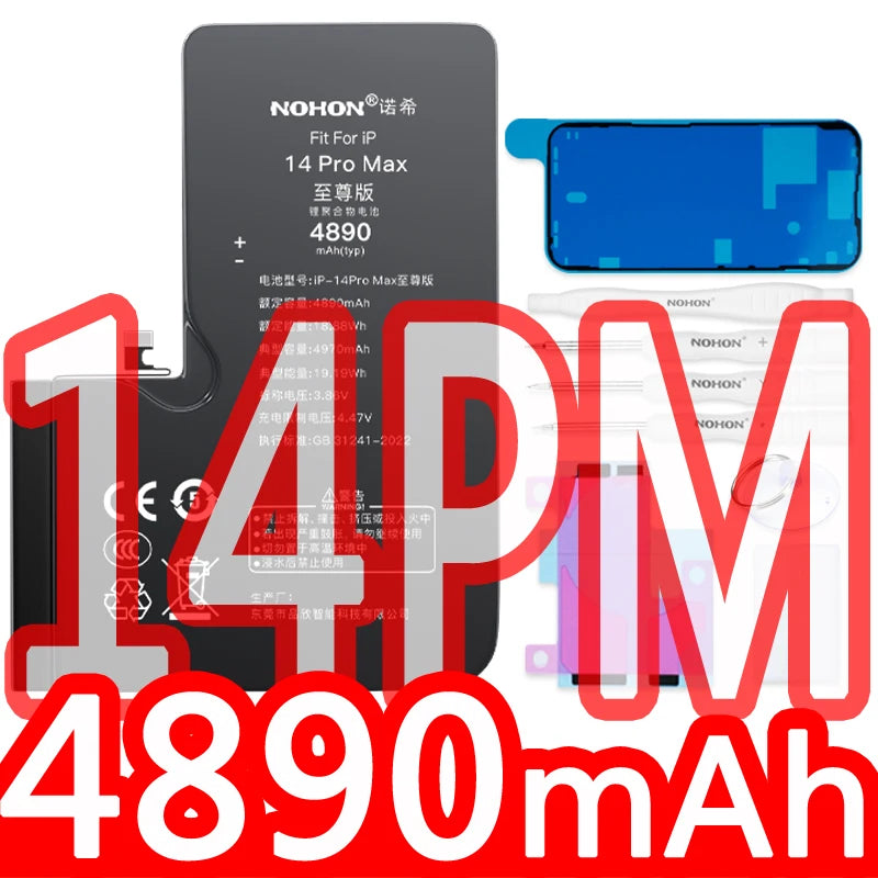NOHON Phone Battery for iphone 5 6S 7 8plus X Xr Xs Max 11 12Pro 13 14 plus 15 15Pro MAX 12Mini SE Original Replacement Bateria