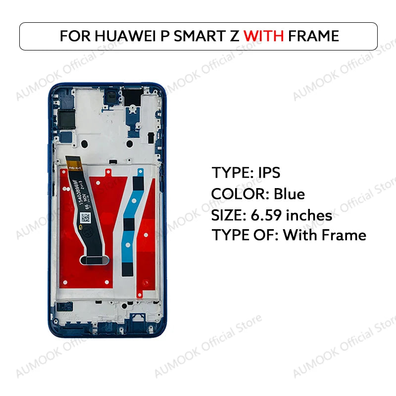 IPS LCD For Huawei P Smart Z LCD Display Touch Screen Digitizer Assembly With Frame STK-LX1 Replacement Parts Phone LCD Screen