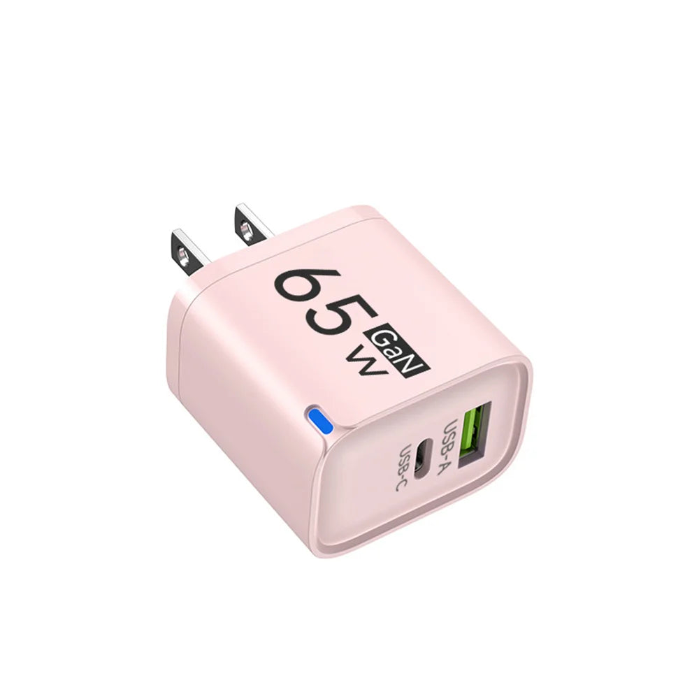65W USB C High Speed Charge Charger Fast Charging Phone AdapterFor iPhone Honor Xiaomi Huawei Samsung Oneplus Type C GaN Charger