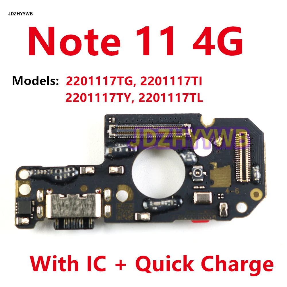 For Xiaomi Redmi Note 11 11s 4G USB Charging Board Dock Port Connector + Main Board Motherboard Flex Cable Replacement 33W