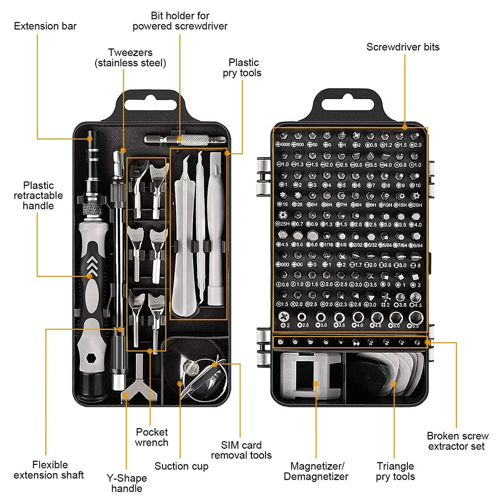25/115/135/140 in1 Screwdriver Set Magnetic Torx Phillips Sc
