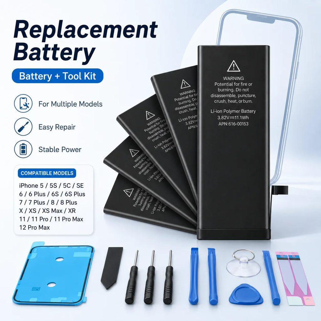 1PC Replacement Phone Battery for iPhone 5 5S 6 6S 7 8 Plus 