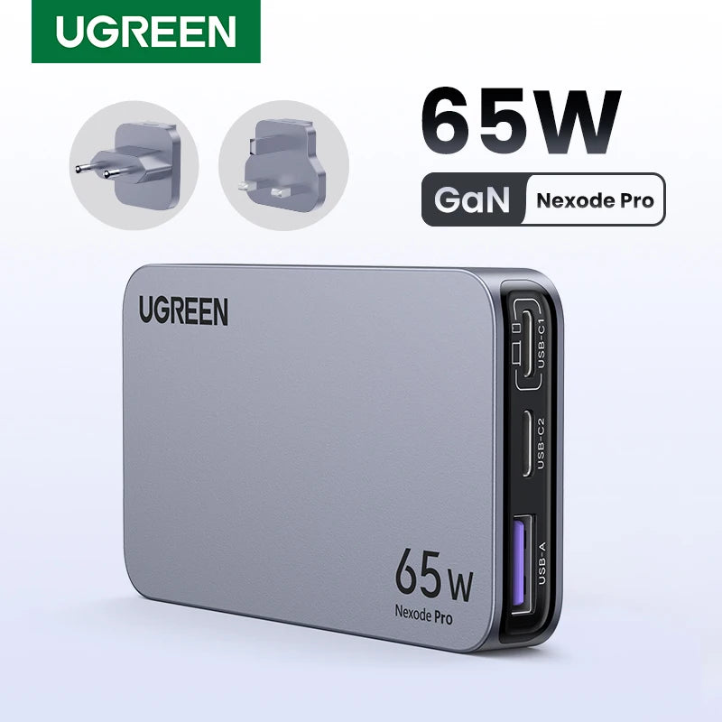 UGREEN 65W GaN Charger Quick Charge 4.0 3.0 USB C Charger Fo