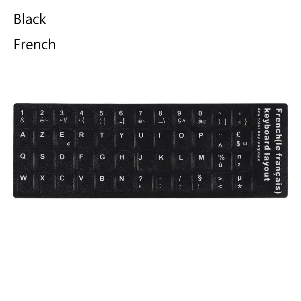 DIY Multi-language Keyboard Stickers Spanish/English/Russian/Deutsch/Arabic/Italian/Japanese Letter Replacement For Laptop PC