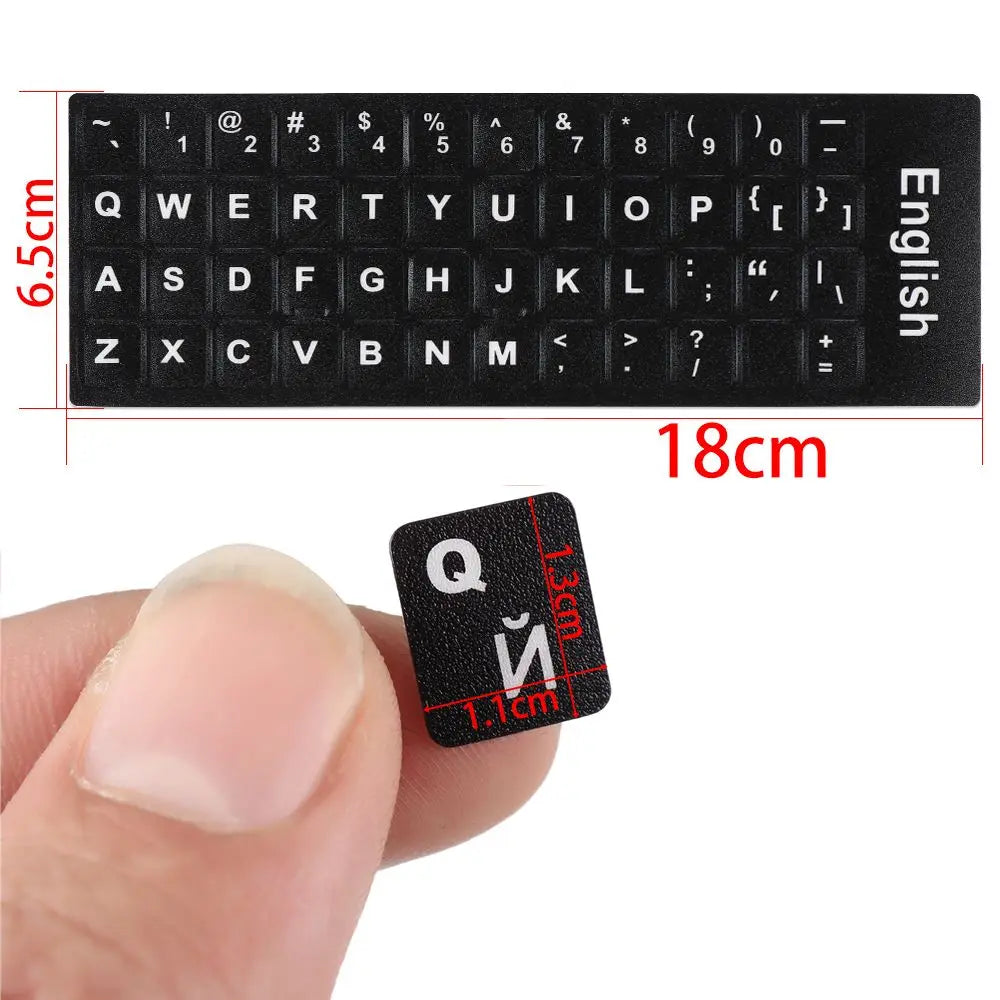 DIY Multi-language Keyboard Stickers Spanish/English/Russian