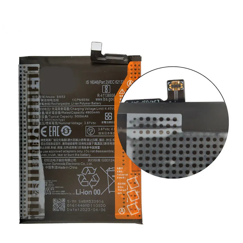100% Orginal BM53 5000mAh Battery For Xiaomi 10T/10T Pro/ Mi