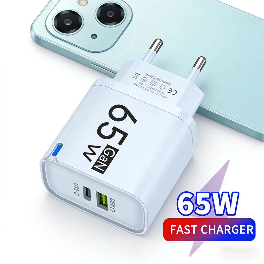 PD 65W USB C Fast Charger Quick Charge Wall Adapter For iPho