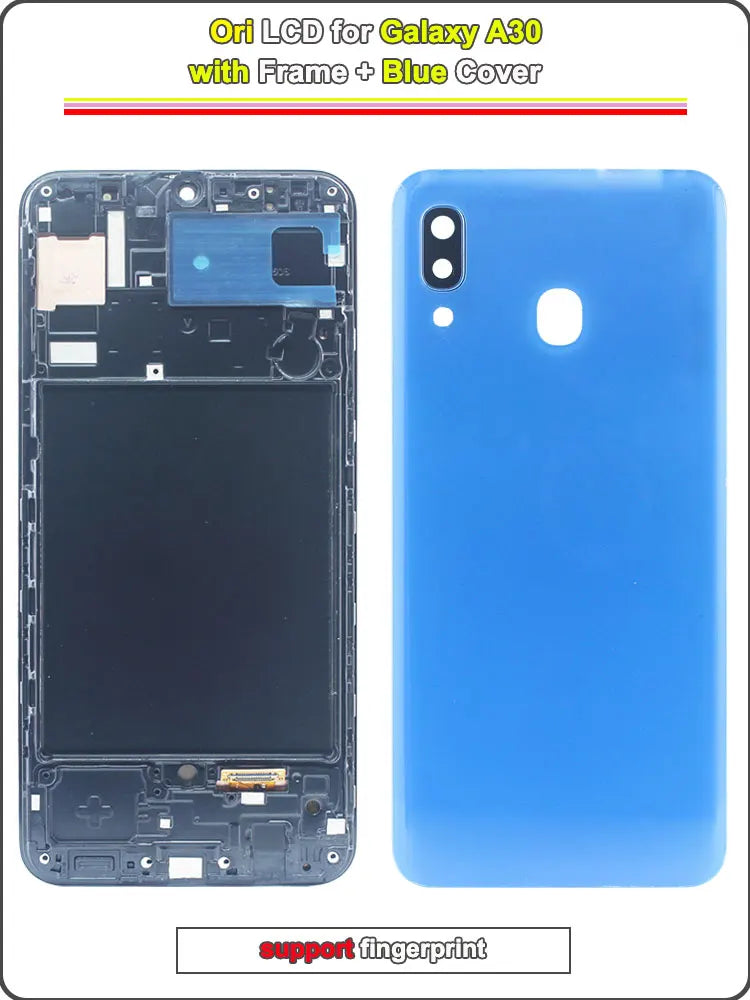 AMOLED LCD for Samsung Galaxy A30 LCD Display Touch Screen Digitizer Assembly for Samsung A30 A305F A305G Phone LCD with Frame