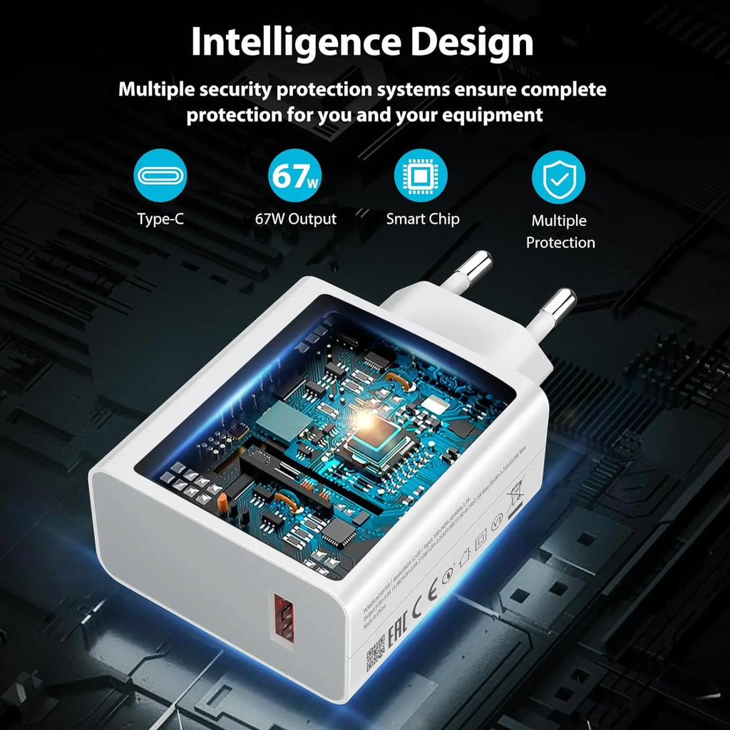 67W 6A Turbo Fast USB Charger For Xiaomi 12 13 14 15 17 Pro 