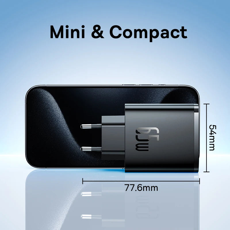 Baseus 65W USB C Charger GaN Charger Support QC PD Charge Po