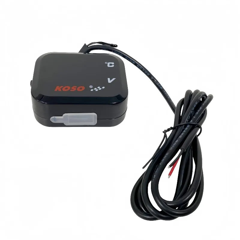 KOSO Water Temp Meter Voltmeter Gauge Motorcycle Phone USB C