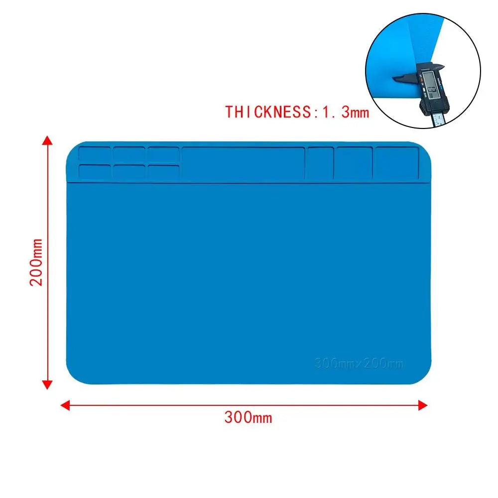 Silicone Soldering Mat Pad Desk Platform for Welding Station Iron Phone PC Repair Magnetic Heat Insulation No Lead S-160